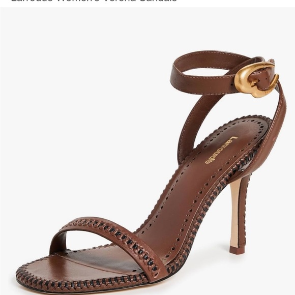 Larroude Shoes - Larroude Brown Leather High Heel Sandals